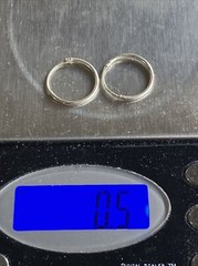 Vintage 925 Sterling Silver 9mm Hollow Hoop Earrings 0.5 Grams ~ J34