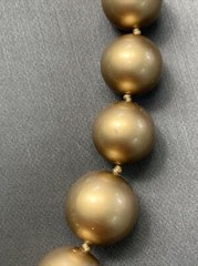 Vintage Carol Lee Faux Pearl Necklace golden graduated 18 inches