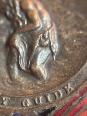 Vintage St Christopher “Be My Guide” Enamel Pendant