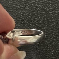 Vintage C&A Sterling Silver Ring With Trillion Cut Purple Gemstone Kunzite 6.25
