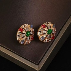 Vintage Ciner Style Multicolor Necklace Earrings Bracelet Jewelry Set