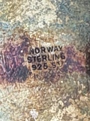 Vintage Norway 925 Sterling Ivar T. Holth Enamel Viking Ship Brooch 1940s