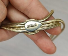 Signed Francois Necklace Pendant Gold Tone Finish 15″ Two Strand Vintage PB
