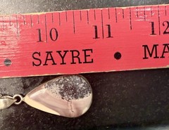 VTG Sterling Silver – Artisan Made Jasper Inlay Oval Necklace Pendant