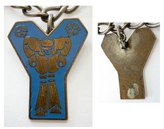 VTG 1940 Yosemite Winter Club Ski Charm Bracelet Sterling Silver Sugar Bowl CSA