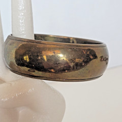 VTG Lot Of 4 PCS Aged Solid Brass Heavy Slip On Bangle Bracelets India
