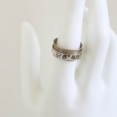 Vintage 925 Sterling Silver SUN SAN Signed Coordinates Spinner Band Ring Size 8