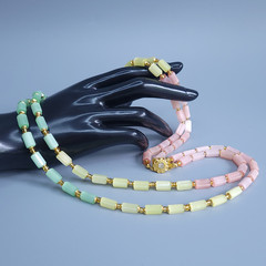 Necklace 23” Vintage Glass Czech Beads Women`s Jewelry Art Deco Style