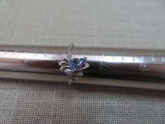 14K Solid White Gold Tanzanite Diamond Ring Size 6 – 1.71 G