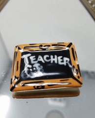 Vintage Flying Colors “Teacher” Pin Brooch Rare Flying Colors