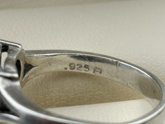 925 Sterling Silver Vintage Sky & Swiss Blue Topaz Designer Rings Sz. 8 & 8.5