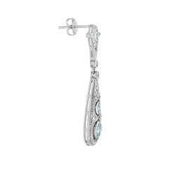 3Ct Art Deco Style Lab-Created Diamond Anniversary 14K White Gold Finish Earring