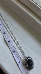 Vintage Celebrity 12k GF MOP Cameo Necklace NOSVintage Sorrento Sterling