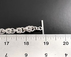 7.6mm 62g Heavy Byzantine Woven Weave Braid Link Vtg Sterling Silver Necklace
