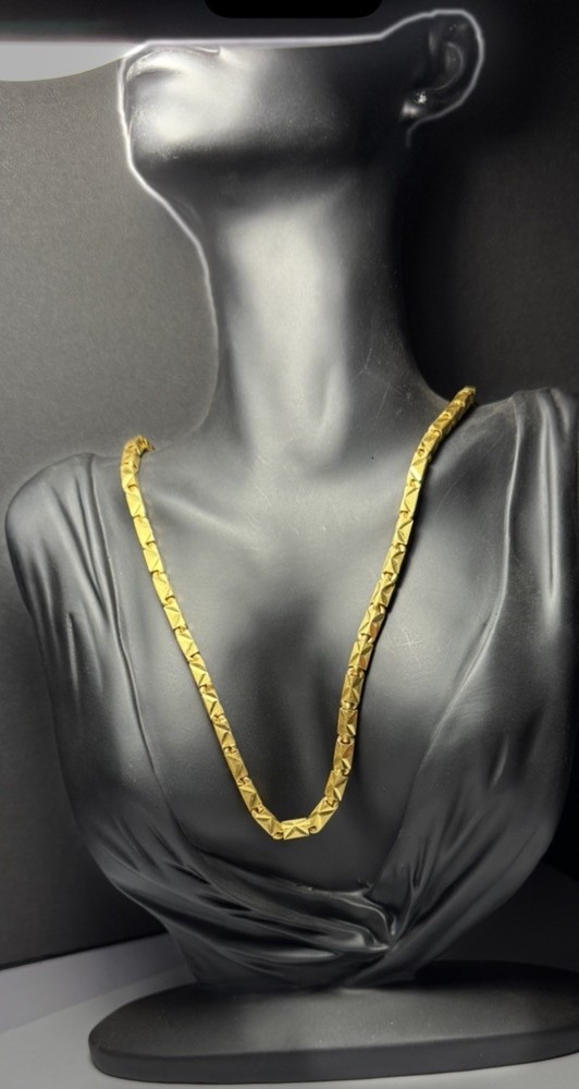 24k Stunning Hefty & Thick Pure .999 Fine Gold Chain 22” inch 4.5mm