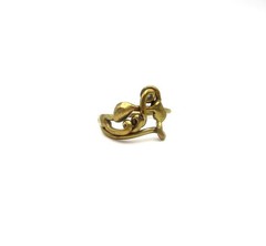 VTG MCM Bronze Brass Brutalist Abstract Twist Size 8.5 Ring Unisex 1970s