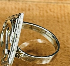 Comics Superman Symbol Open Work VTG. SIGNET Sterling Silver Ring SZ 6.5 Unisex