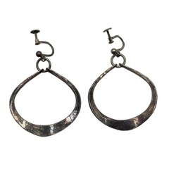 Vintage Anna Greta Eker 925S Sterling Silver Norway Modernist Dangle Earrings