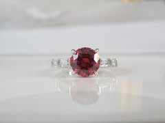 Vintage Sterling Silver 925 Simulated Pink Sapphire Unique Ring Size 7