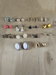 Vintage Clip On Earrings Lot 14 Pairs