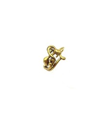 VTG MCM Bronze Brass Brutalist Abstract Twist Size 8.5 Ring Unisex 1970s