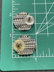Vintage 1” Silver Tone Textured Metal Earrings
