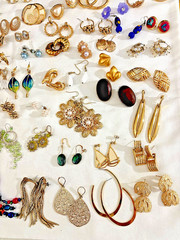 Vintage -Now Pierced Earrings Lot 120+ pairs. Various Colors, Some Unique!