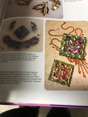 RARE Vtg Juliana D&E Book Set Pink Green Brooch & Earrings Set Uranium Glass