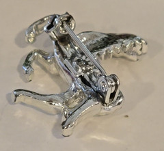Vintage Mustang Wild Running Horse Silver Tone? Pin Brooch Equestrian Country