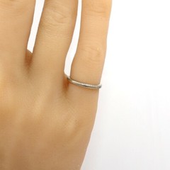 Belais Vtg Art Deco Etched Eternity Wedding Band 18K White Gold Ring Size 6 LLD3