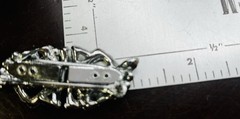 Duette Rhinestone Dress Clip Brooch Art Deco Vintage Convertible Pin 1.25” X 1”
