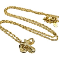 Ram Head Gold Toned Pendant Horoscope Aries on Joan Rivers Rope Necklace 28 in