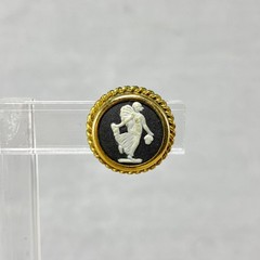 Vintage Wedgwood Black & White Jasperware Fairy Angel Necklace & Earrings Set