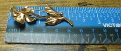 Vintage H.G. 1/20 GF Textured Flower W Faux Pearl Center Pin Brooch