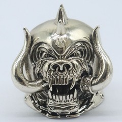 Buy 4 Get 1 Free 3D Motorhead Warpig Skull Mens Present Silver Rings