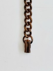 Vintage solid copper rolo chain link bracelet