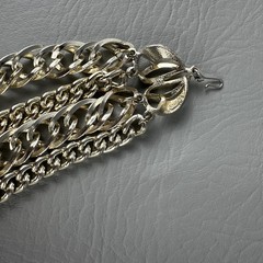 Vintage ART Arthur Pepper Necklace Gold Tone 5 Strand Chain 13-18″