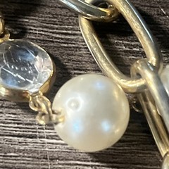 Vintage 36in Gold Tone Pre-Layered Double Strand Necklace Faux Pearls & Resin