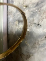 BEAUTIFUL VINTAGE 14k GF MARATHON DESIGN FLORAL, LADIES BANGLE BRACELET.