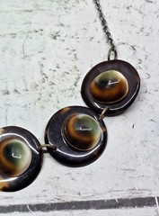 Vintage Operculum Shell Necklace – Shiva Eye / Cat’s Eye Shell Jewelry