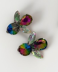 Vintage Watermelon Rhinestone Brooch & Earrings Demi Parure – Juliana Style