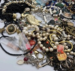 Vtg Now Craft Junk Jewelry Lot Almost 6 Lbs Unique Fun Mix Tangled DIY Repurpose