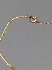 Vintage Faux Topaz Heart Birthstone Choker necklace Gold Tone 15 in