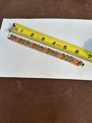 Vintage Ross-Simons Gold Tone Multi Gemstone Bracelet