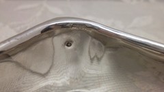 Vtg Israel Modernist Sterling Silver Sculptural Square Bangle 51 grams 1.25″ w
