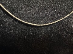 1.29g Vintage Sterling Silver 925 Box Chain Necklace 21 in M
