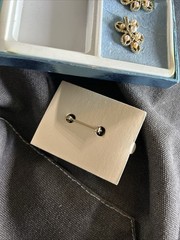 Vintage 1960s Camelot Brooch & Earrings Set Gold Tone Faux Pearls Orignal Box