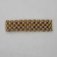 VINTAGE Panther Link 5 Row Switzerland Plaque ORL 20 Microns Geneve G BRACELET