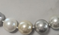 Vintage UE Estate Jewelry Made in Italy 16″ 12 to 13 mm Imitation choker pearls