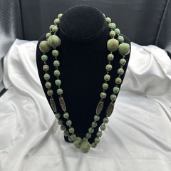 Vtg Handcrafted Extra Long Painted Beads Necklace. It’s 36” Long. See pics.